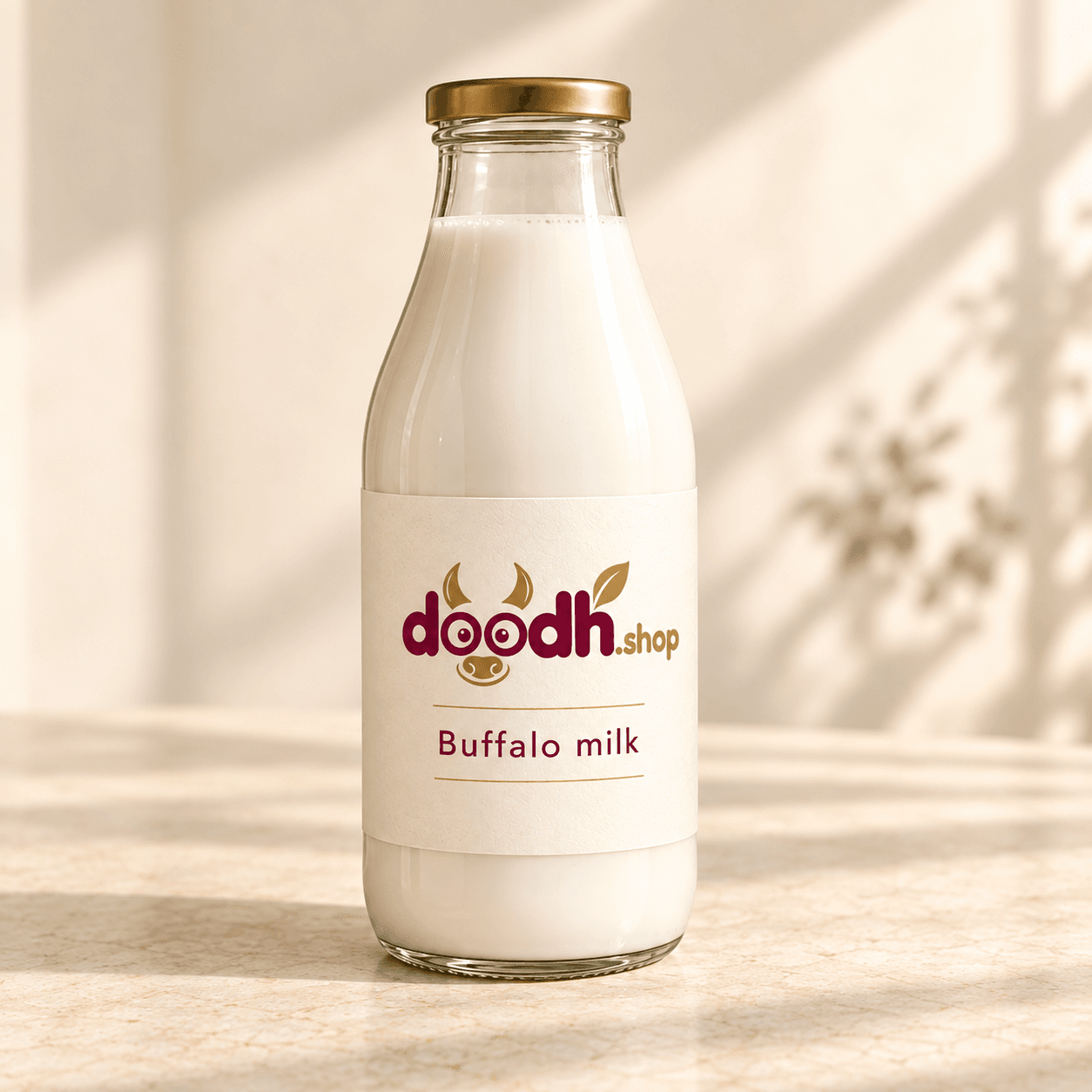Representative doodh.shop buffalo milk packaging