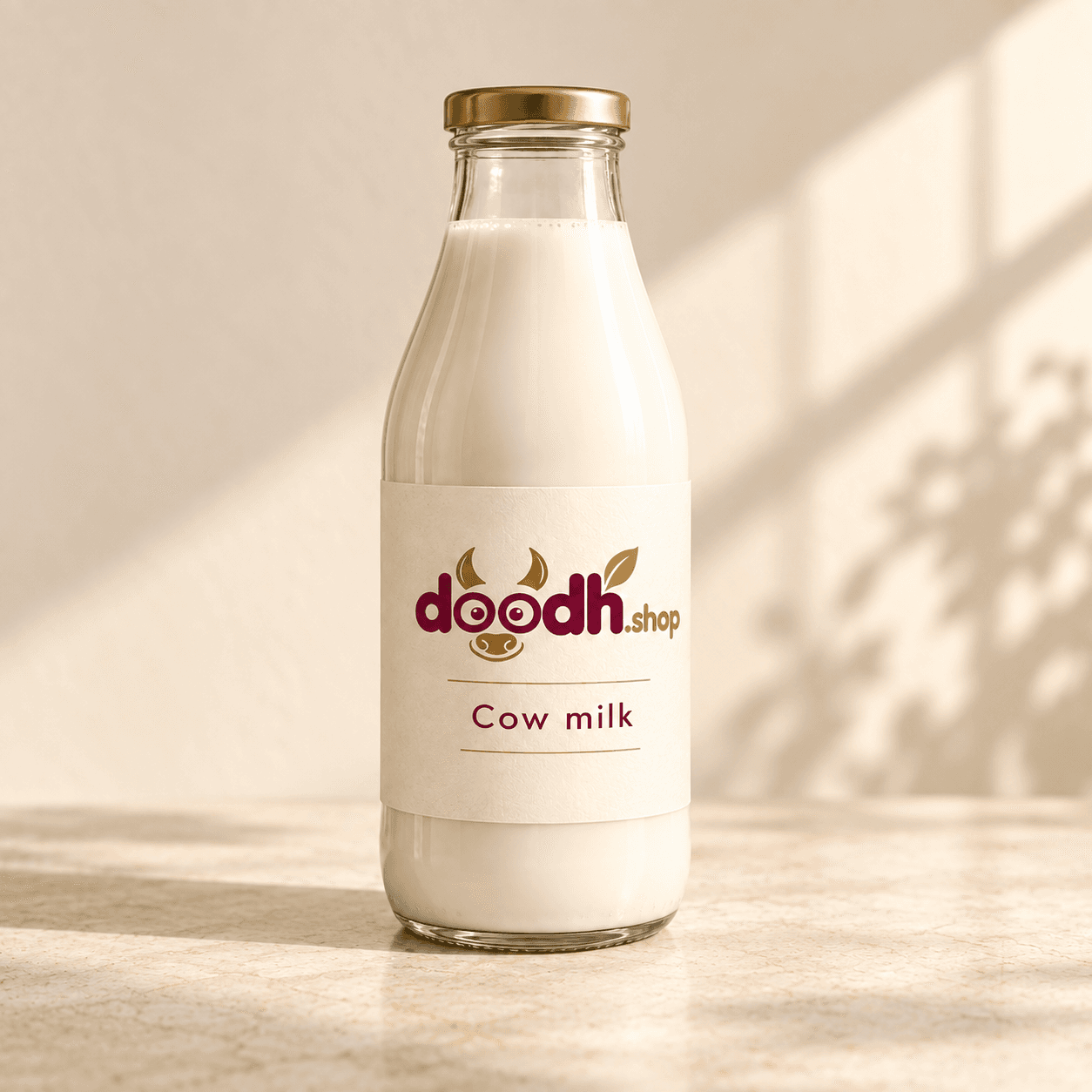 Representative doodh.shop cow milk packaging